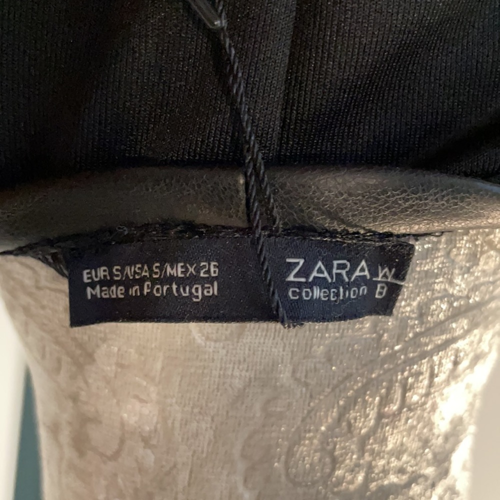 Zara faux leather crop top size S - Picture 4 of 4